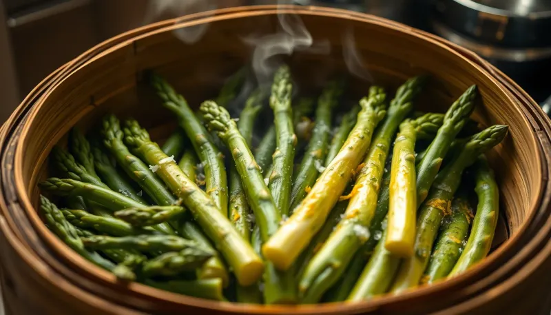 Asperges blanches et vertes : la méthode infaillible de cuisson à la vapeur