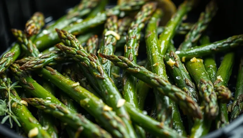 Asperges vertes croustillantes au Air Fryer : cuisson rapide en 8 minutes