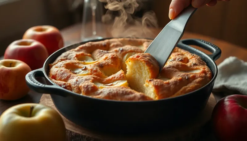 Gâteau aux pommes à la poêle : simple, rapide et réconfortant