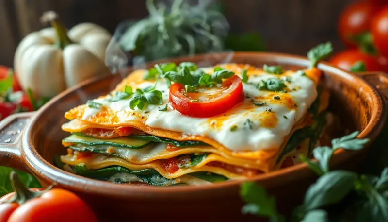 Lasagnes printanières sans gluten et sans béchamel : un délice léger