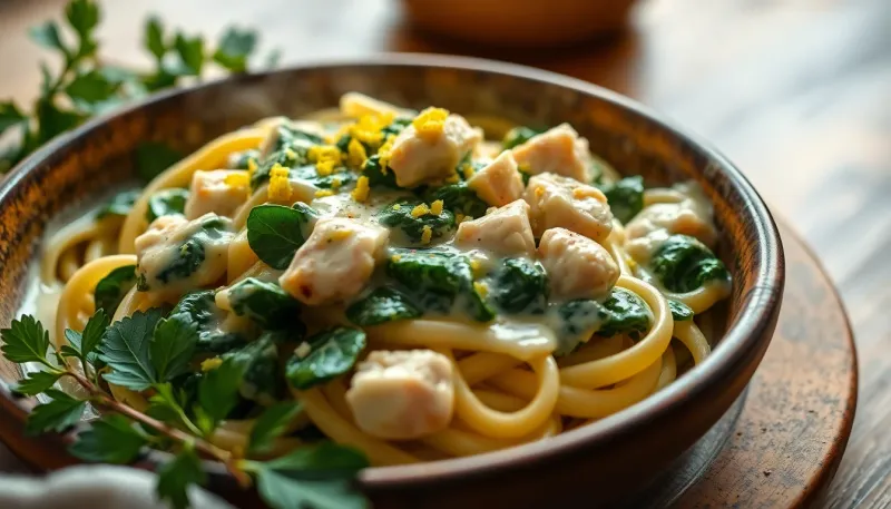 Pâtes crémeuses épinards-thon : une recette rapide en 5 ingrédients